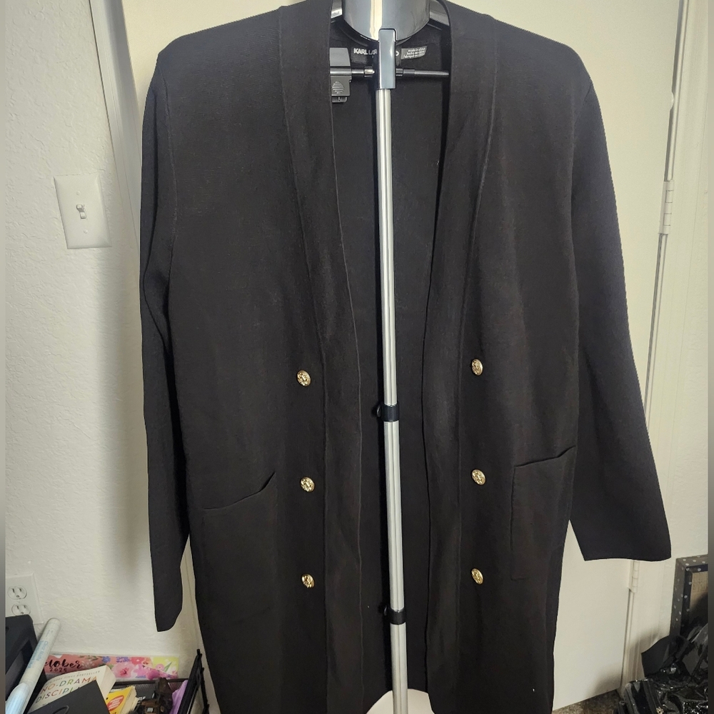 NWT Karl Lagerfeld Cardigan with Gold Buttons